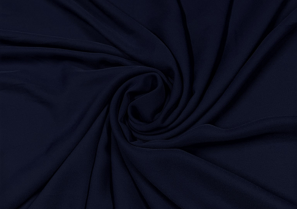 Dark Blue Plain Heavy Georgette Fabric