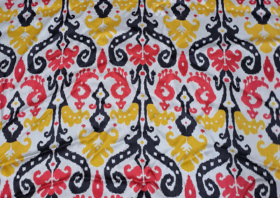 Printed Satin White Red Multicolor Floral