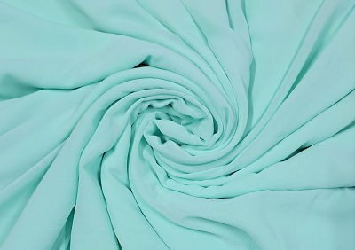 Sea Green Plain Pearl Georgette Fabric