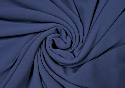 Navy Blue Plain Pearl Georgette Fabric