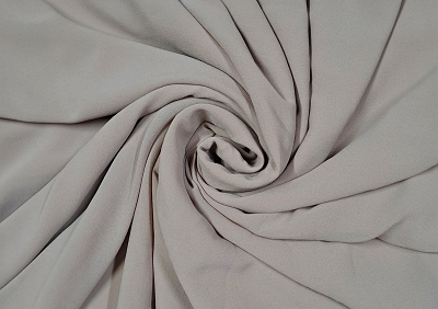 Beige Plain Pearl Georgette Fabric