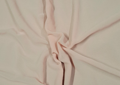 Light Peach Plain Pearl Georgette Fabric