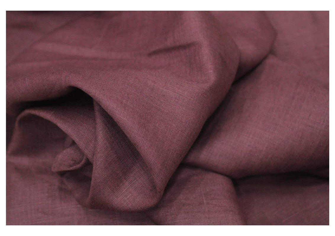 Light Purple Plain Pure Linen Fabric - 60 Lea