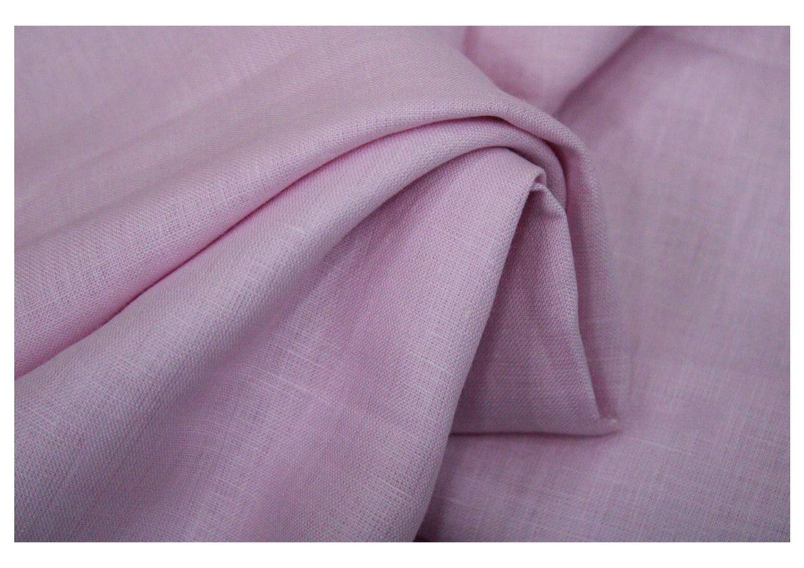 Light Lavender Plain Pure Linen Fabric - 60 Lea