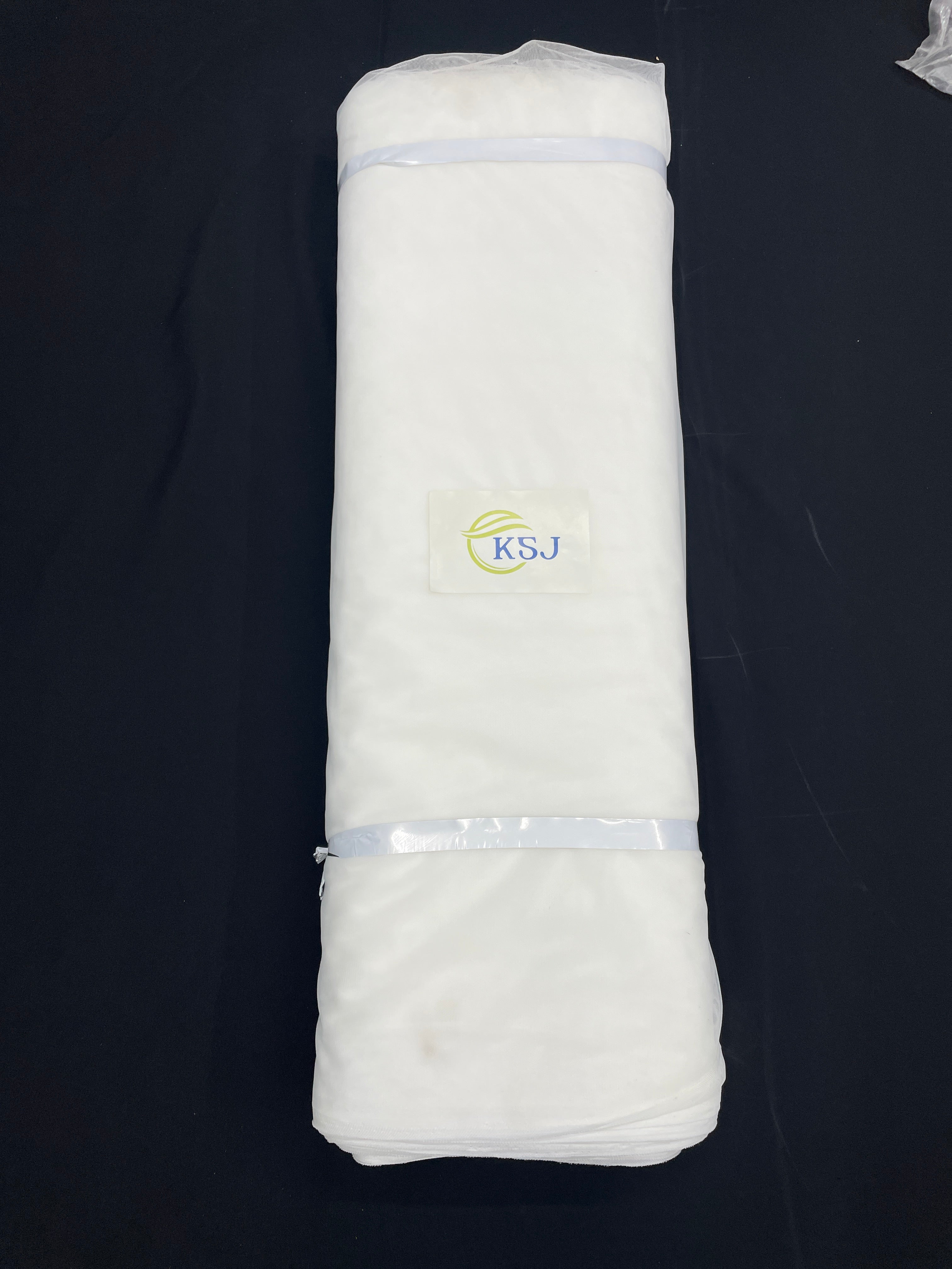 KSJ - White Plain Dyeable Soft Net Fabric (Per Meter - 31)