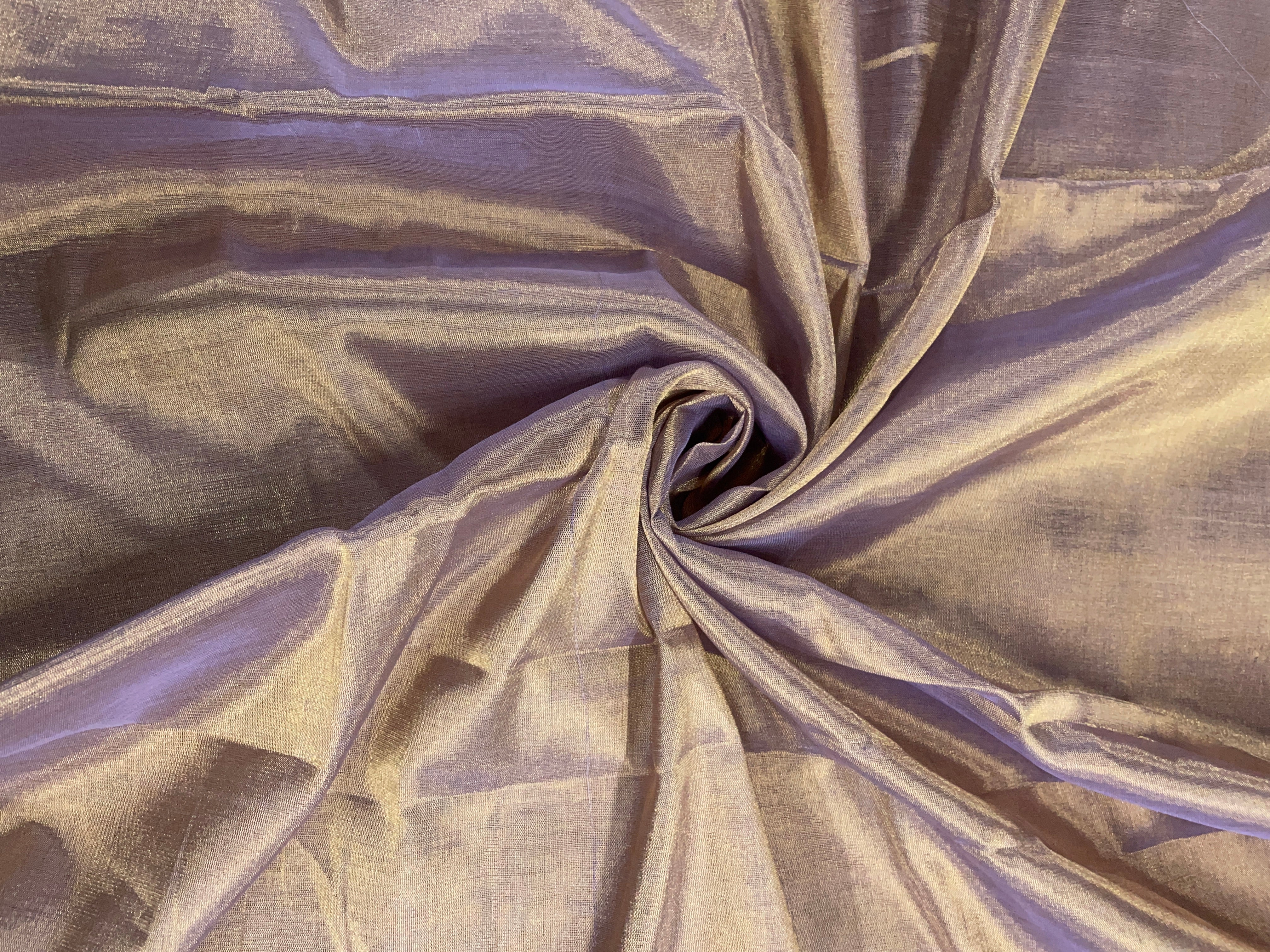 Lavender & Gold Pure Tissue Fabric