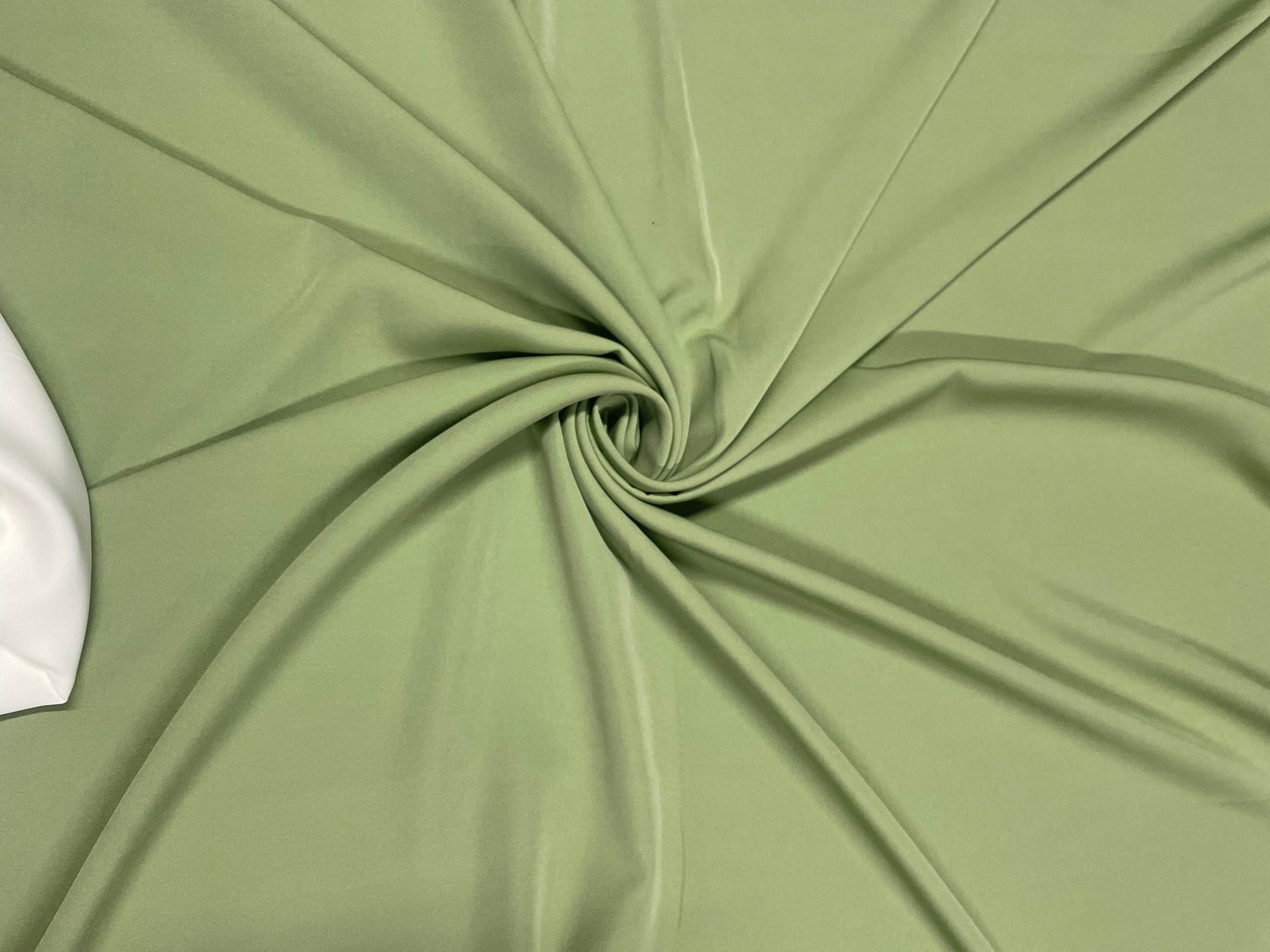 Pista Green Plain Banana Crepe N702 Fabric KTEX