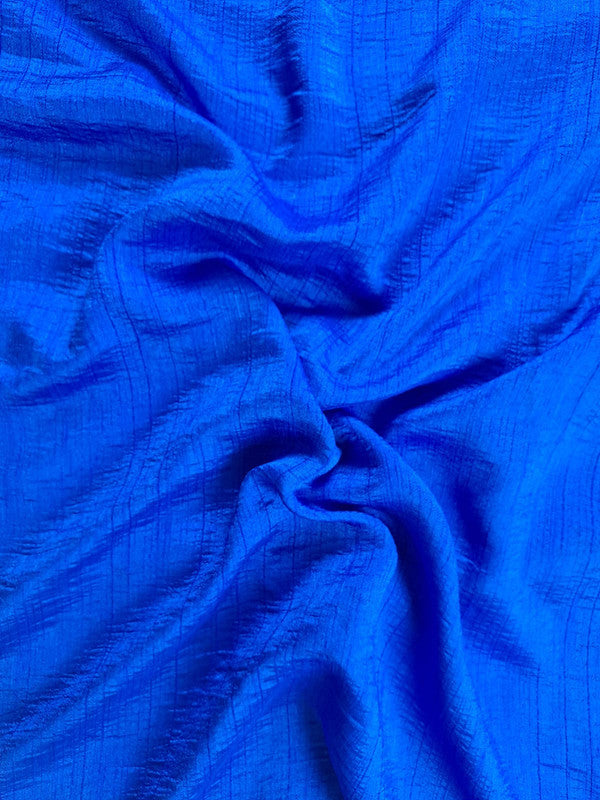 Blue Plain Nysaa Silk Fabric (Per Meter - Rs 112 )