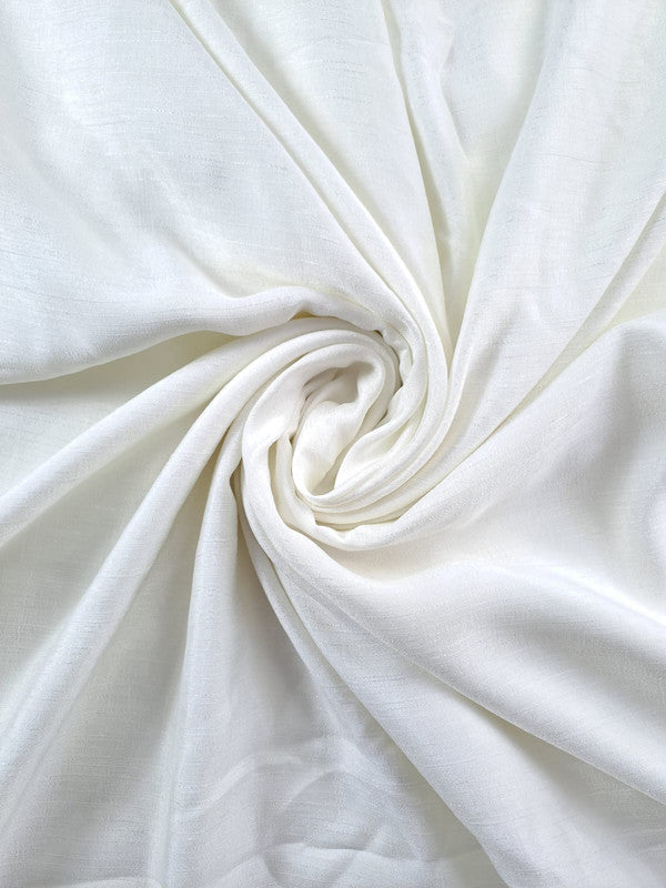 White Plain Nysaa Silk Fabric (Per Meter - Rs 112 )