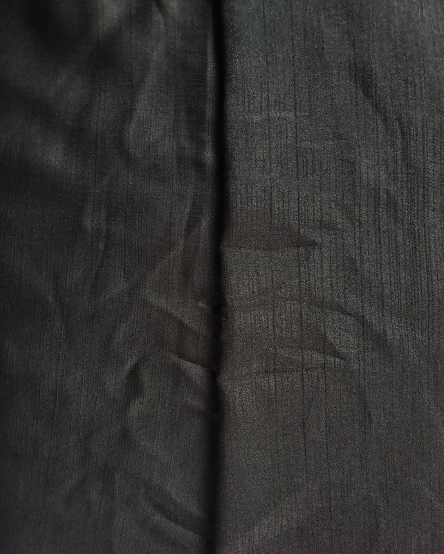 Black Plain Nysaa Silk Fabric (Per Meter - Rs 112 )