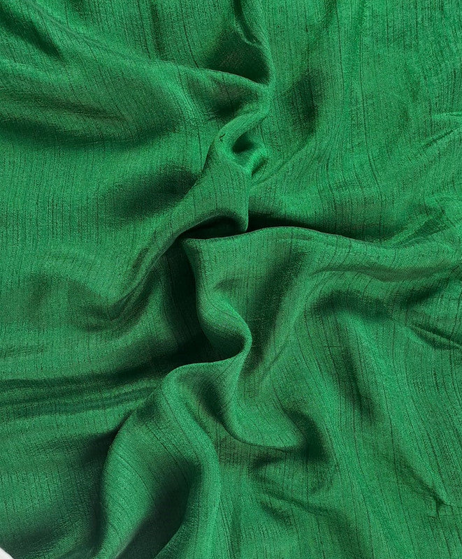 Green Plain Nysaa Silk Fabric (Per Meter - Rs 112 )