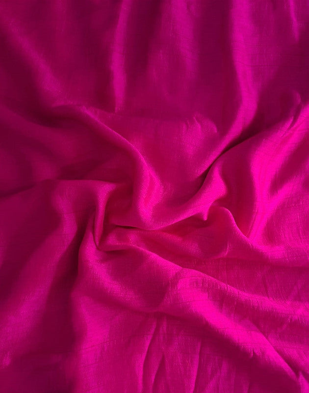 Magenta Plain Nysaa Silk Fabric (Per Meter - Rs 112 )