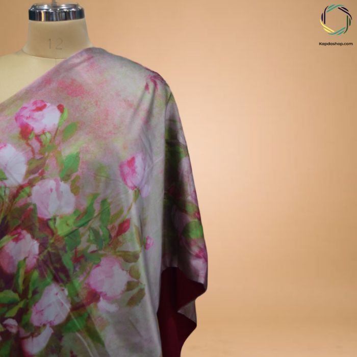 Rosé Whisper Premium Floral Stole Kapdashop