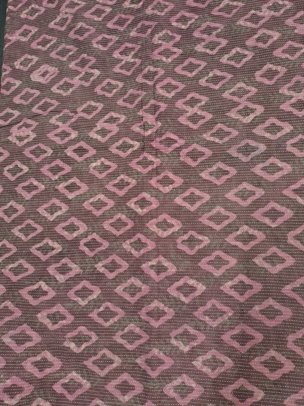 Pink Motifs Kantha Cotton Cambric Fabric