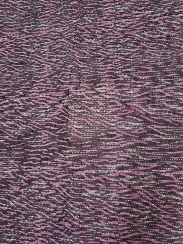 Pink Abstract Kantha Cotton Cambric Fabric