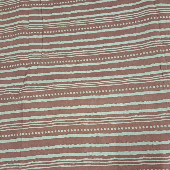 Onion Pink Stripes Cotton Cambric Dabbu Fabric