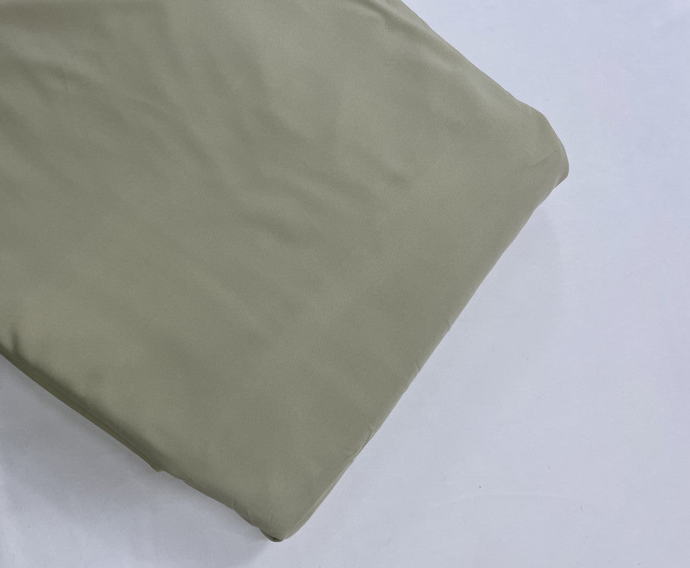 Olive Grey Plain Dyed Poly Crepe Fabric (Per Meter - Rs 44 )