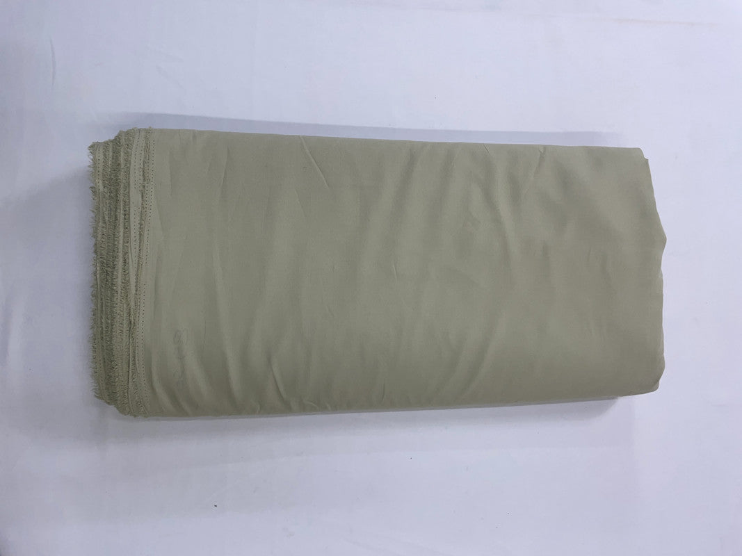 Olive Grey Plain Dyed Poly Crepe Fabric (Per Meter - Rs 44 )