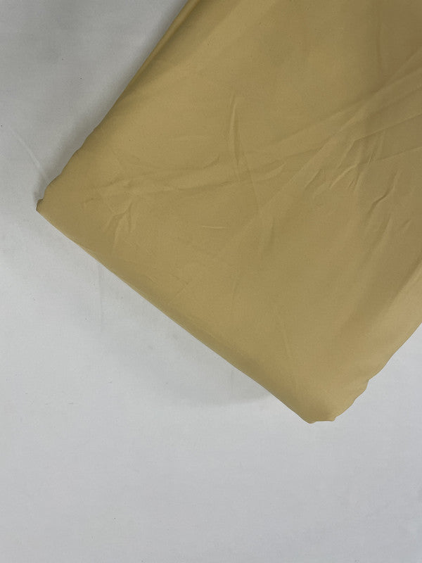 Light Yellow Plain Dyed Poly Crepe Fabric (Per Meter - Rs 44 )