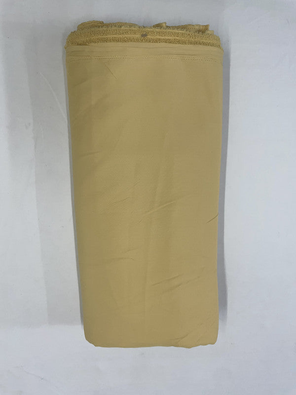 Light Yellow Plain Dyed Poly Crepe Fabric (Per Meter - Rs 44 )