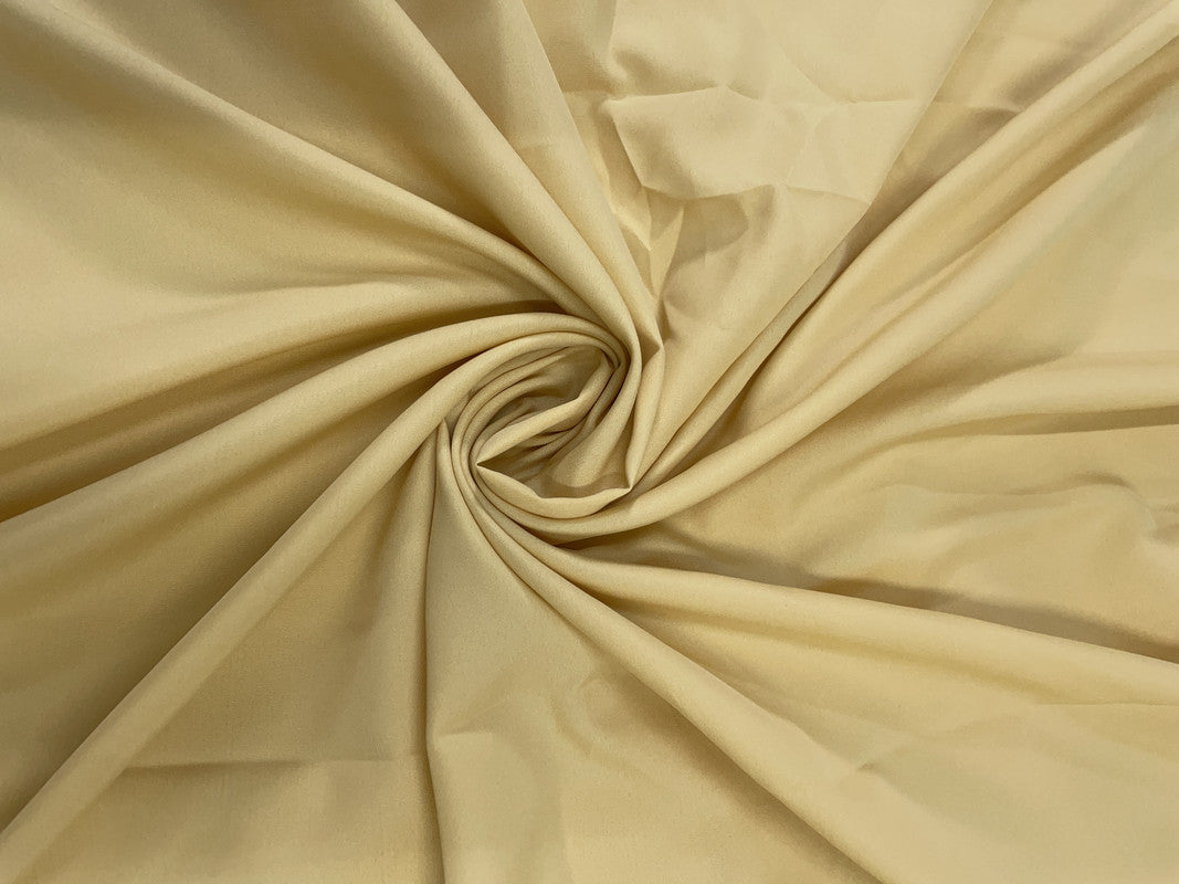 Light Yellow Plain Dyed Poly Crepe Fabric (Per Meter - Rs 44 )