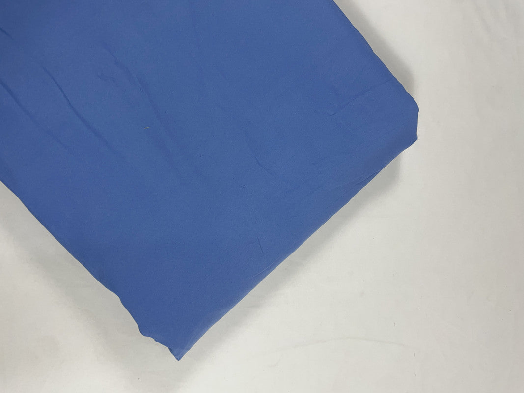 Steel Blue Plain Dyed Poly Crepe Fabric (Per Meter - Rs 34 )