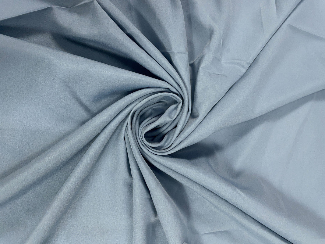 Light Grey Plain Dyed Poly Crepe Fabric (Per Meter - Rs 44 )