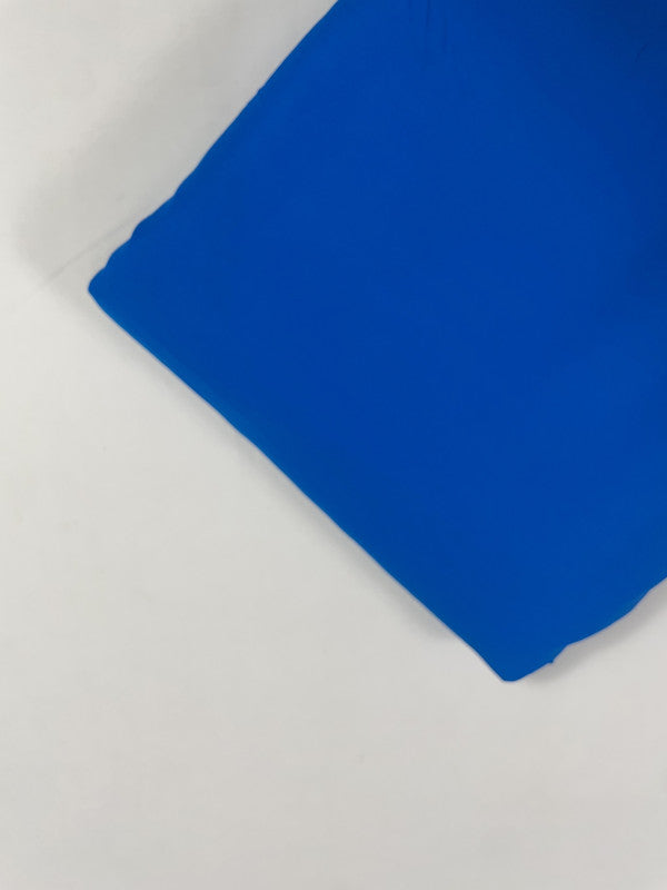 Royal Blue Plain Dyed Poly Crepe Fabric (Per Meter - Rs 44 )