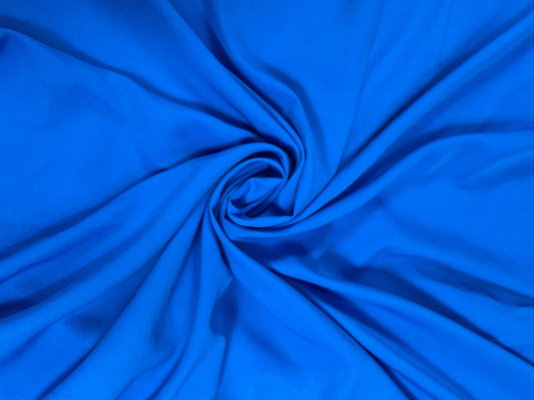 Royal Blue Plain Dyed Poly Crepe Fabric (Per Meter - Rs 44 )