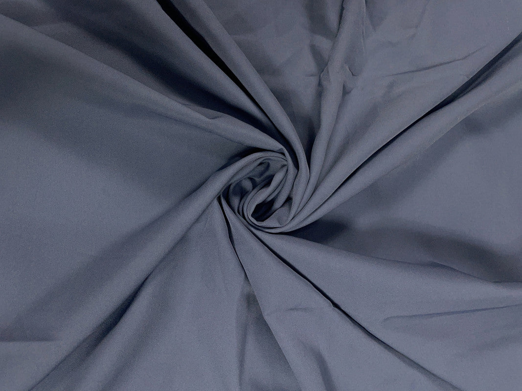 Grey Plain Dyed Poly Crepe Fabric (Per Meter - Rs 44 )