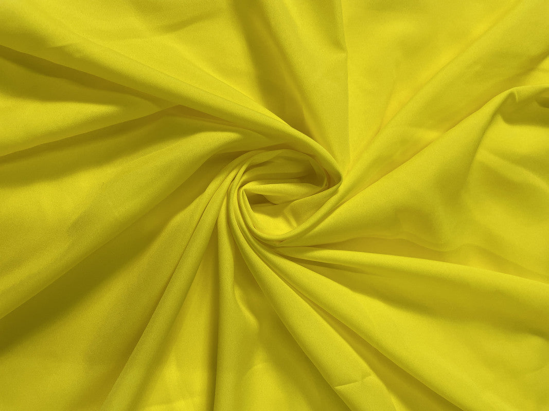 Yellow Poly Crepe Fabric