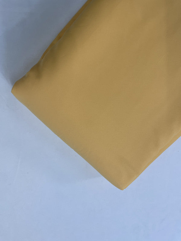 Honey Yellow Plain Dyed Poly Crepe Fabric (Per Meter - Rs 44 )