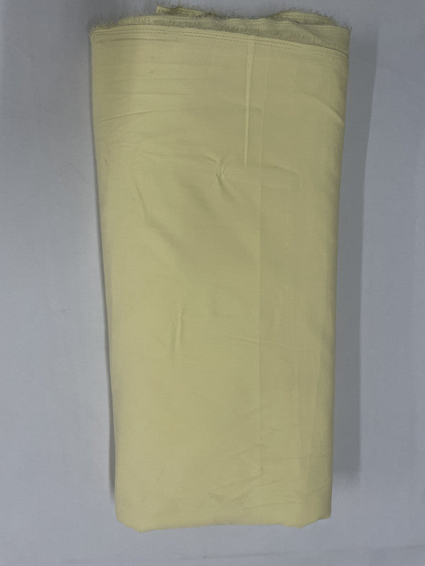 Light Lemon Yellow Plain Dyed Poly Crepe Fabric (Per Meter - Rs 44 )