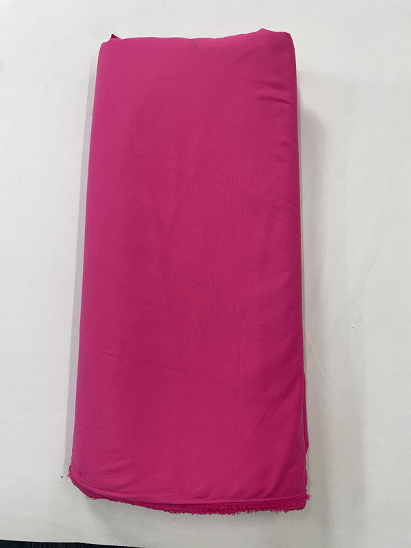 Hot Pink Plain Dyed Poly Crepe Fabric (Per Meter - Rs 44 )