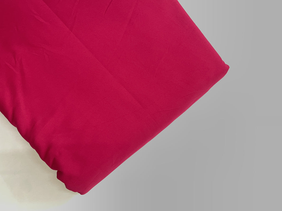 Magenta Plain Dyed Poly Crepe Fabric (Per Meter - Rs 44 )