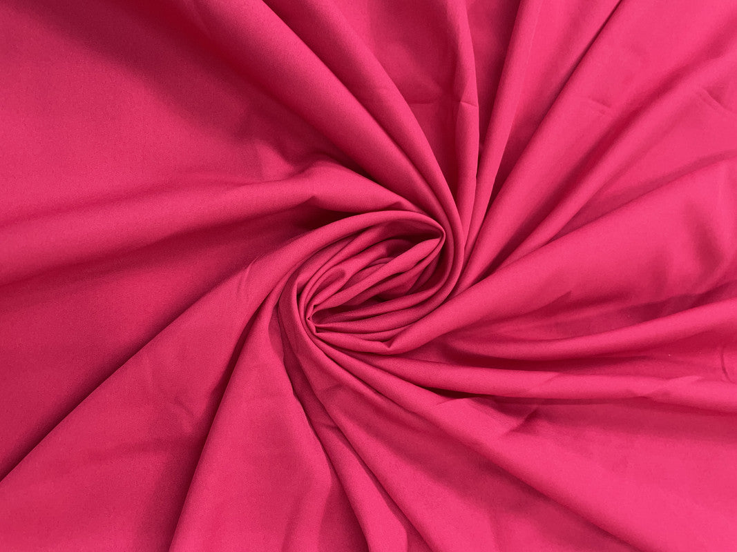 Magenta Plain Dyed Poly Crepe Fabric (Per Meter - Rs 44 )