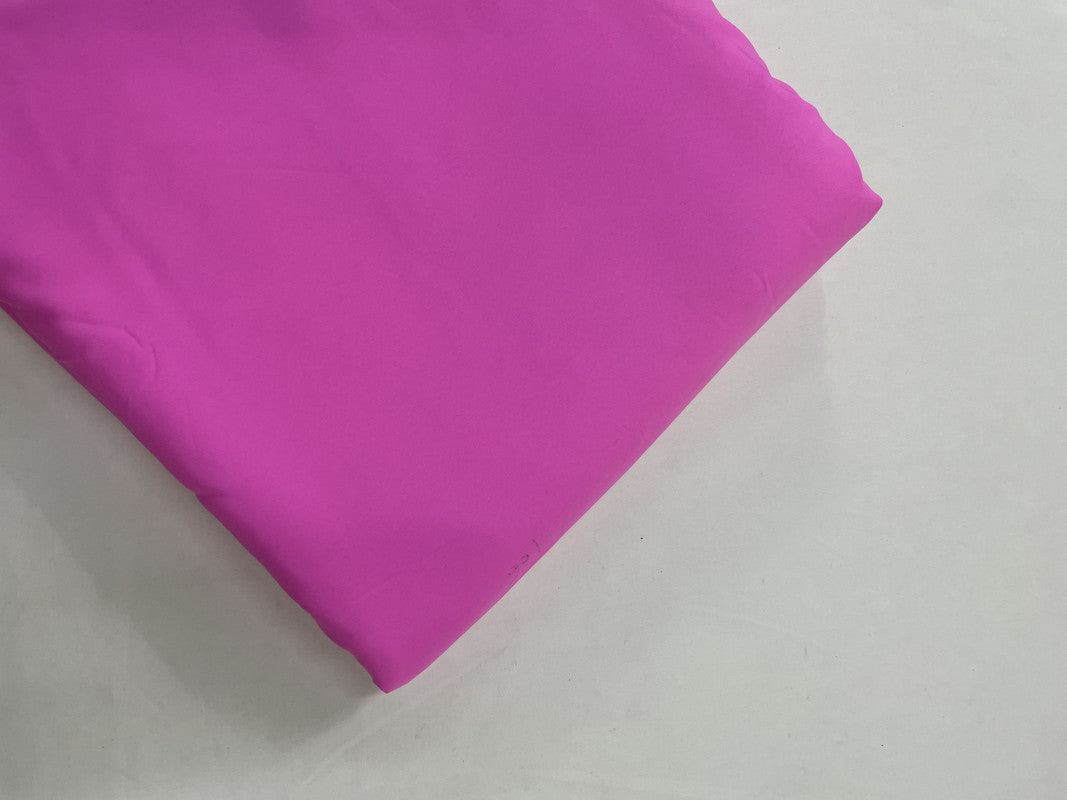 Fuscia Pink Plain Dyed Poly Crepe Fabric (Per Meter - Rs 44 )