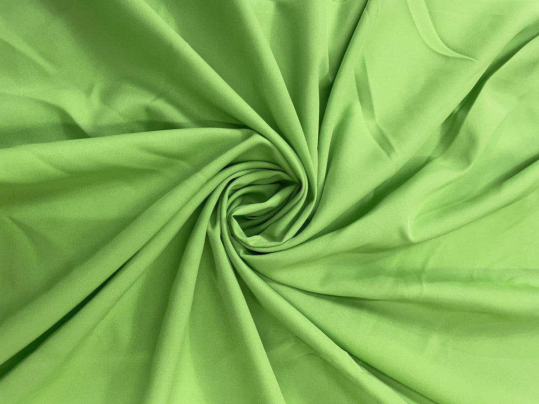 Green Plain Dyed Poly Crepe Fabric (Per Meter - Rs 44 )