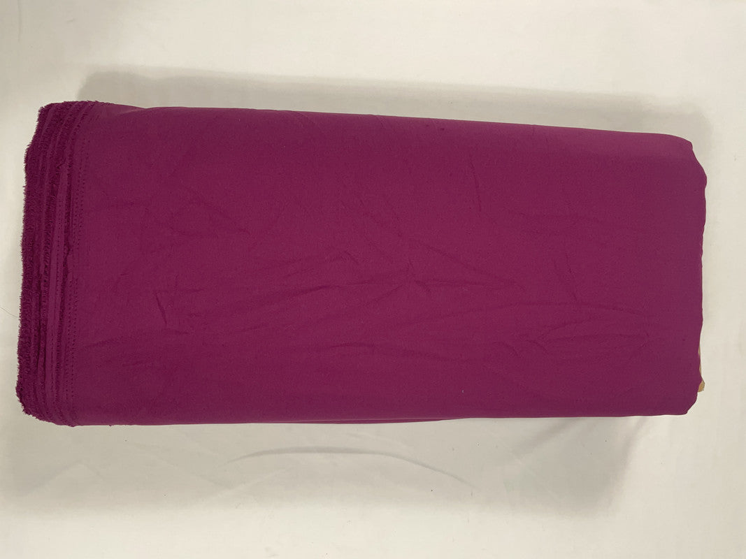 Dark Wine Plain Dyed Poly Crepe Fabric (Per Meter - Rs 44 )