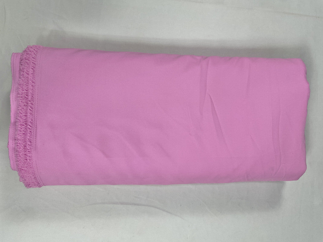 Light Pink Plain Dyed Poly Crepe Fabric (Per Meter - Rs 44 )