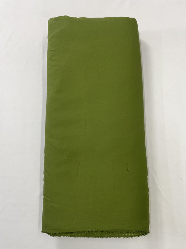 Mehndi Green Plain Dyed Poly Crepe Fabric (Per Meter - Rs 44 )