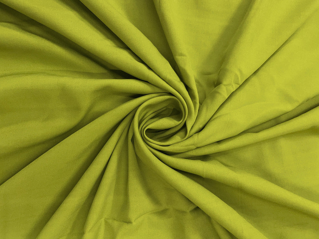 Moss Green Plain Dyed Poly Crepe Fabric (Per Meter - Rs 44 )