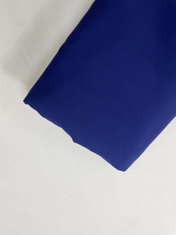 Navy Blue Plain Dyed Poly Crepe Fabric (Per Meter - Rs 44 )