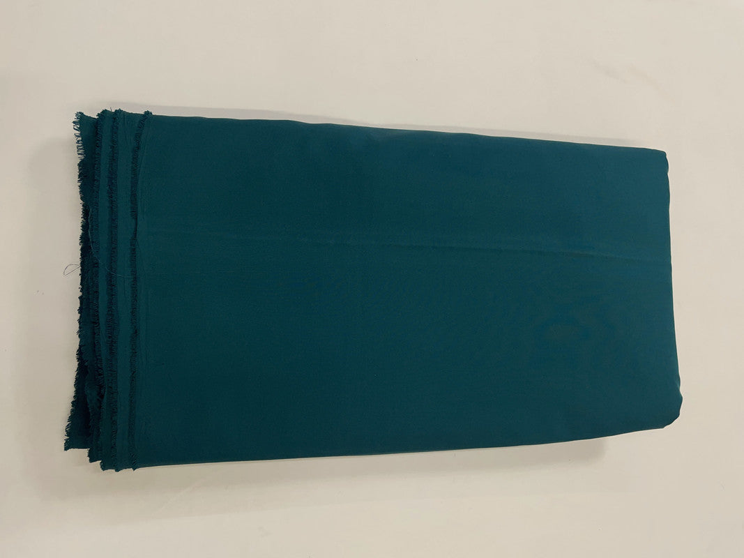 Dark Rama Green Plain Dyed Poly Crepe Fabric (Per Meter - Rs 44 )