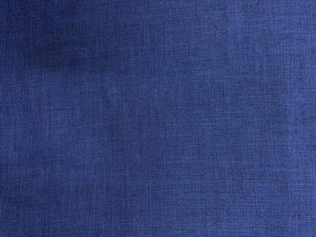 Navy Blue Cotton Linen Fabric