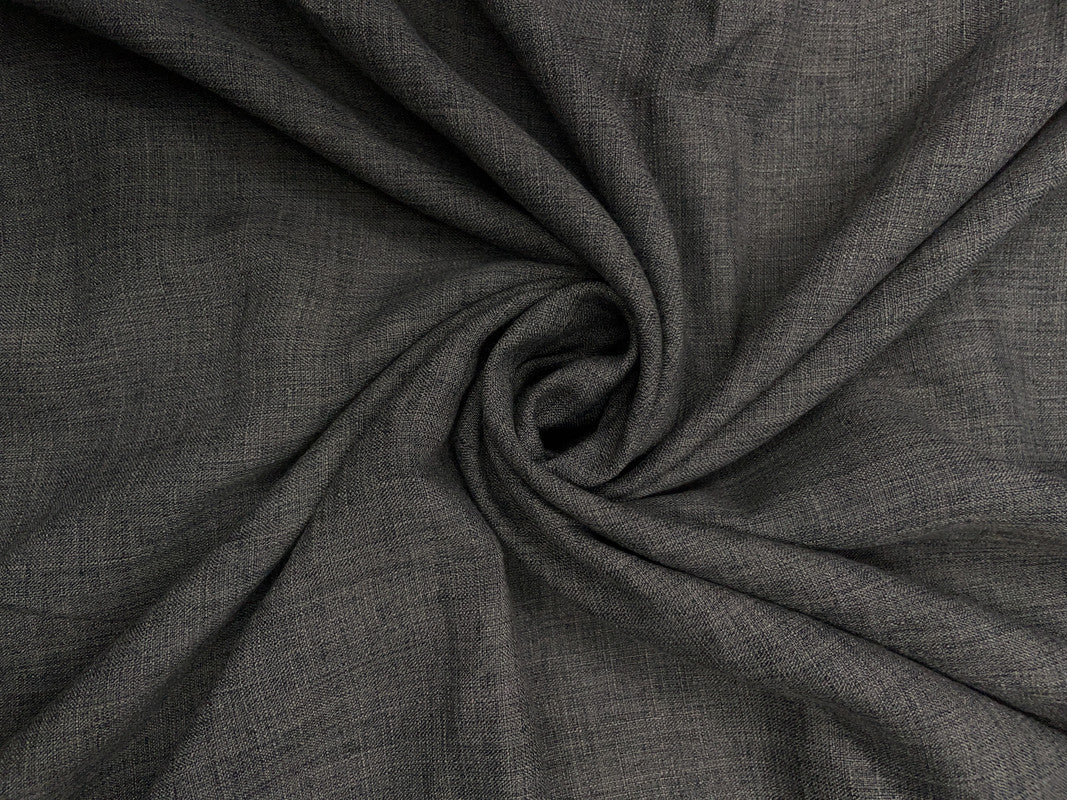 Dark Grey Cotton Linen Fabric