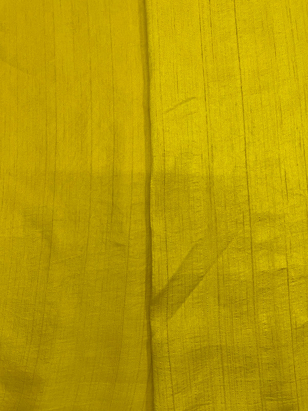 Yellow Plain Nysaa Silk Fabric (Per Meter - Rs 112 )