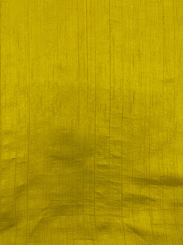 Yellow Plain Nysaa Silk Fabric (Per Meter - Rs 112 )