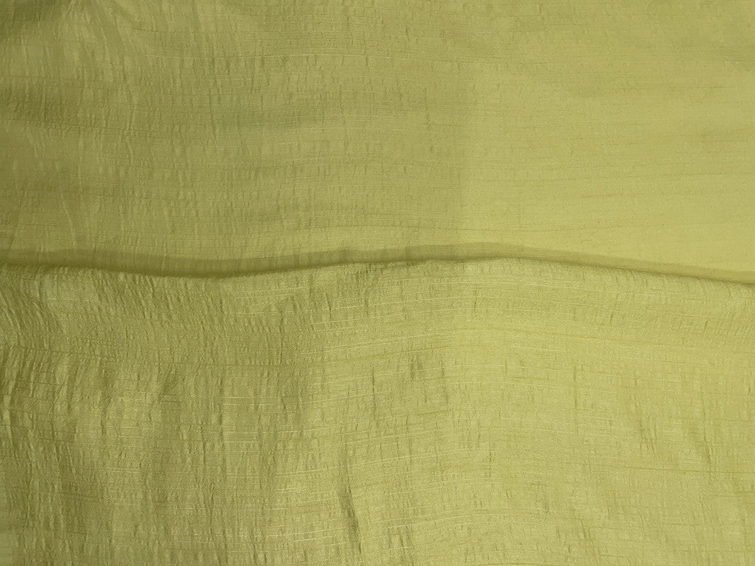 Lemon Yellow Plain Nysaa Silk Fabric (Per Meter - Rs 112 )