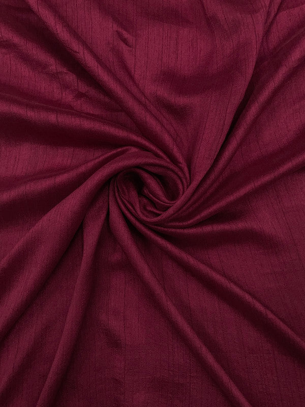 Dark Maroon Plain Nysaa Silk Fabric (Per Meter - Rs 112 )